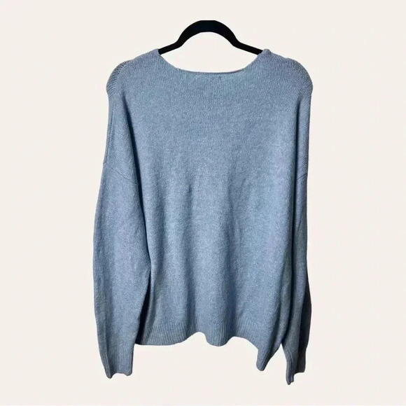 NWT Double Zero Light Blue V-Neck Sweater - Picture 7 of 10